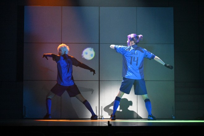 A scene from the final rehearsal of Blue Lock 4th STAGE